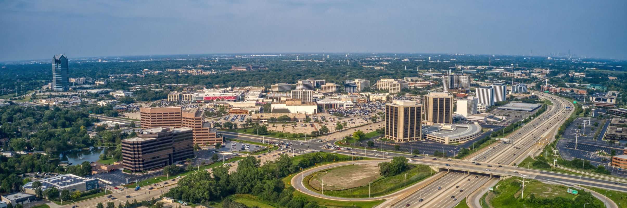 A view of the city of Oak Brook